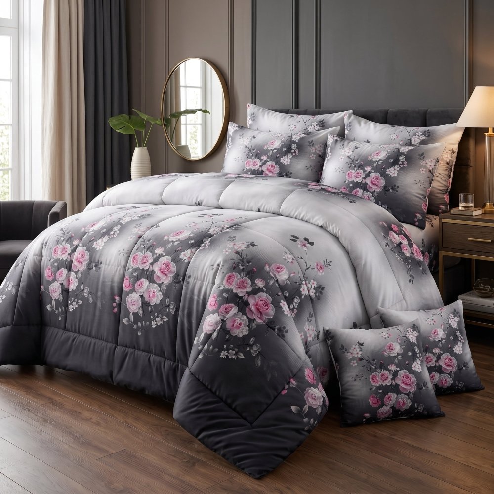 Blush Mist - 8 pcs WINTER RAZAI Set (HEAVY FILLING) - Zaraish.com
