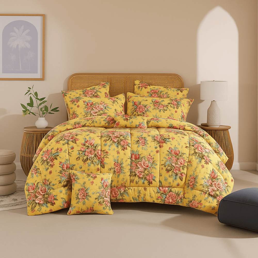 Browny - 6pcs Premium Comforter Set - Zaraish.com