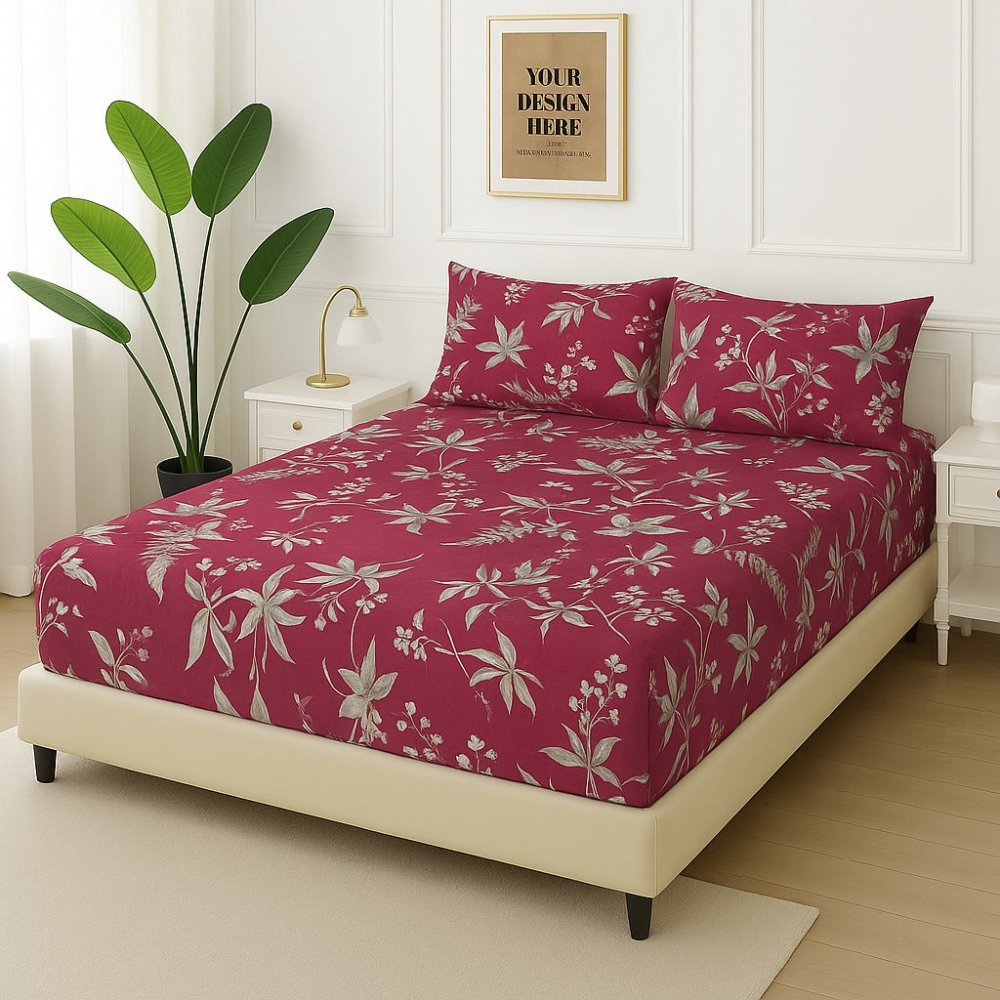Bunch Of Leaves - Fitted Bedsheet Set - Zaraish.com