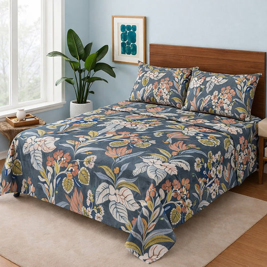 Coloured Leaves - Bedsheet Set - Zaraish.com