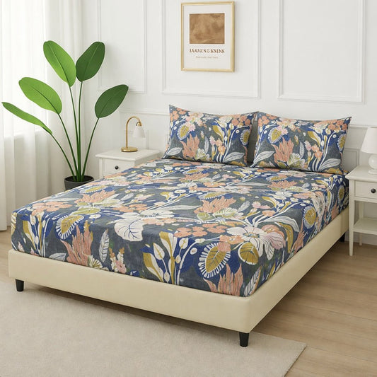 Coloured Leaves - Fitted Bedsheet Set - Zaraish.com