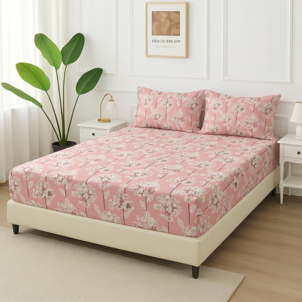 Coral Petals - Fitted Bedsheet Set - Zaraish.com