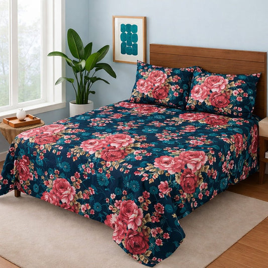 Coral Rose - Bedsheet Set - Zaraish.com