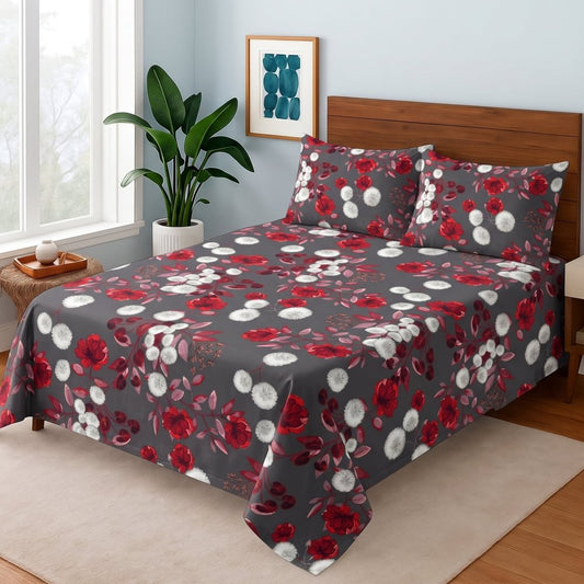 Crimson Dusk - Bedsheet Set - Zaraish.com