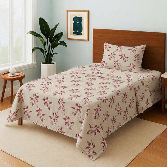 Crimson Foliage - Single Bedsheet Set - Zaraish.com