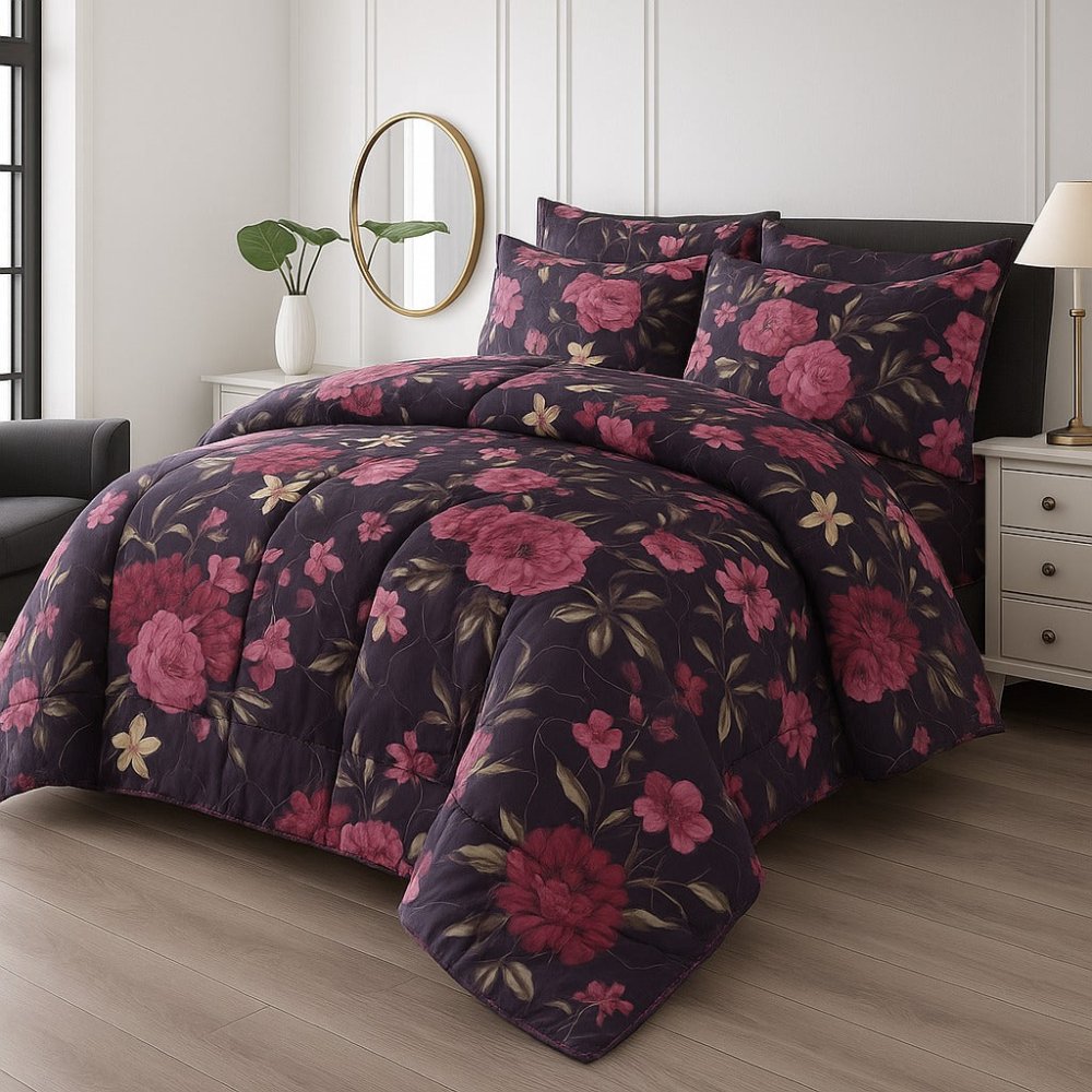 Daffodil - Premium Cotton Summer 6pcs Comforter Set - Zaraish.com