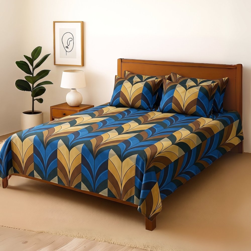 Egyptian - Bedsheet With 4 Pillow Covers - Zaraish.com