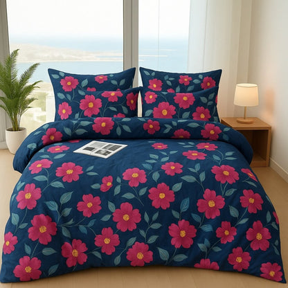 Flowery - 6pcs Quilt Cover Set (Without Filling) - Zaraish.com