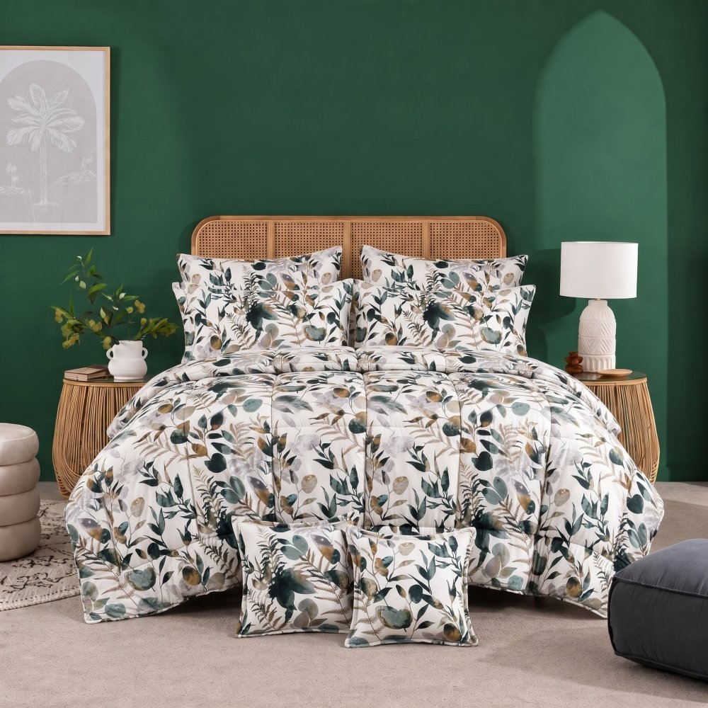 Forest Fern Meadow - 8pcs Premium Comforter Set - Zaraish.com