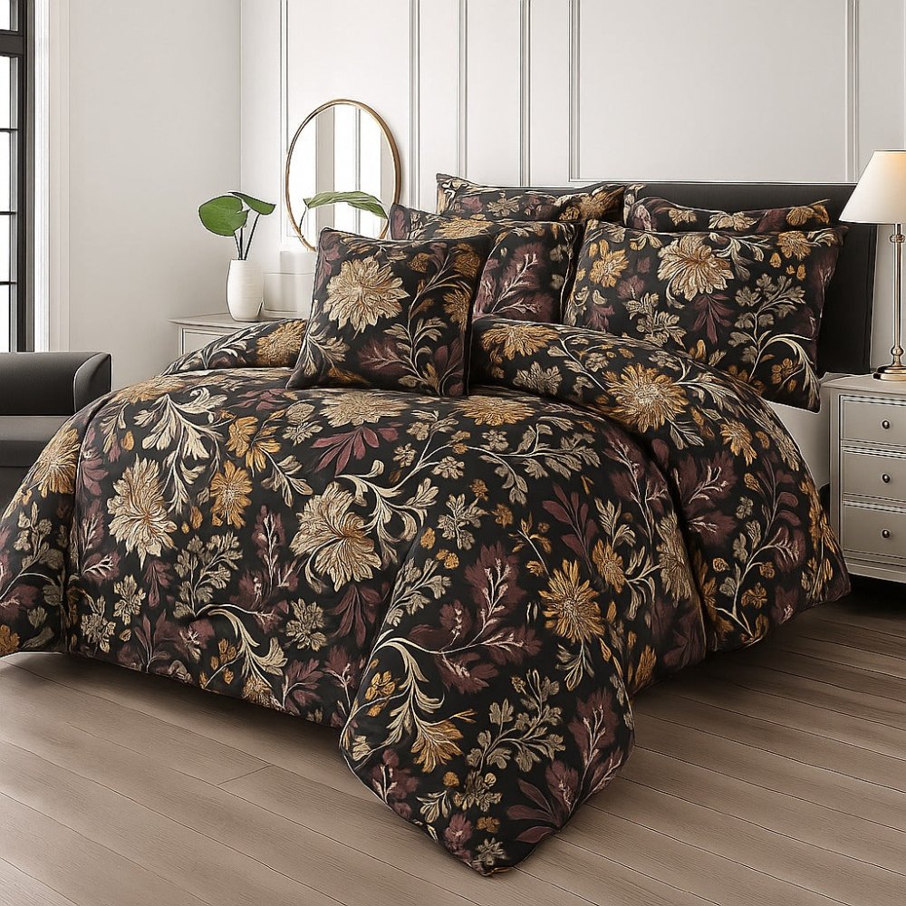 FOREST PATTA - 7pcs PREMIUM Summer Comforter Set (Light Filling) - Zaraish.com