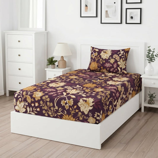 Forest patta - SINGLE Fitted Bedsheet Set - Zaraish.com