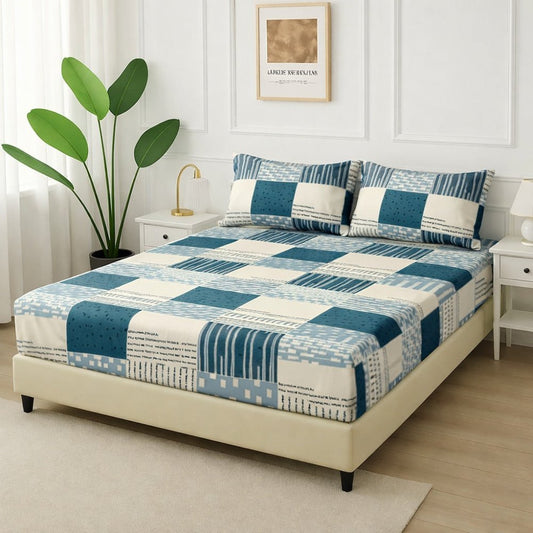 Green Square - Fitted Bedsheet Set - Zaraish.com