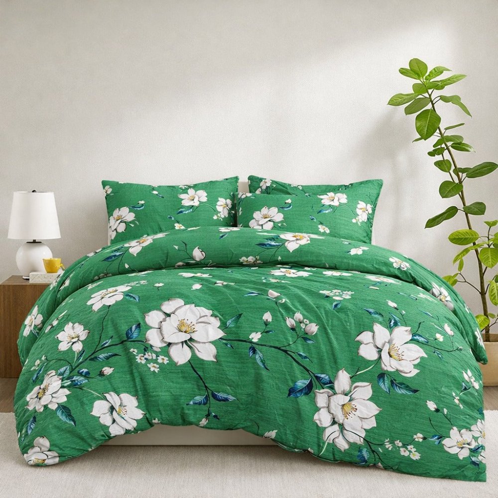 Greenish - 6pcs Quilt Cover Set (Without Filling) - Zaraish.com