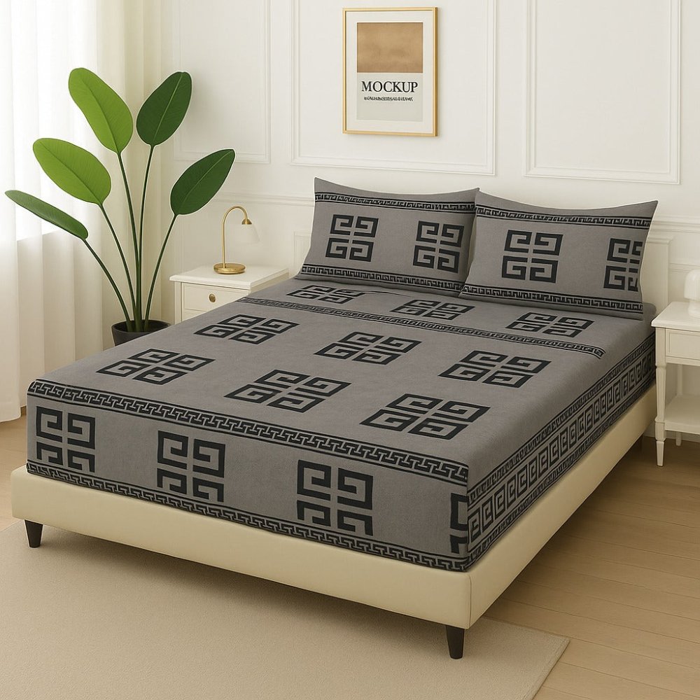 GREY GUCCI - Fitted Bedsheet Set - Zaraish.com