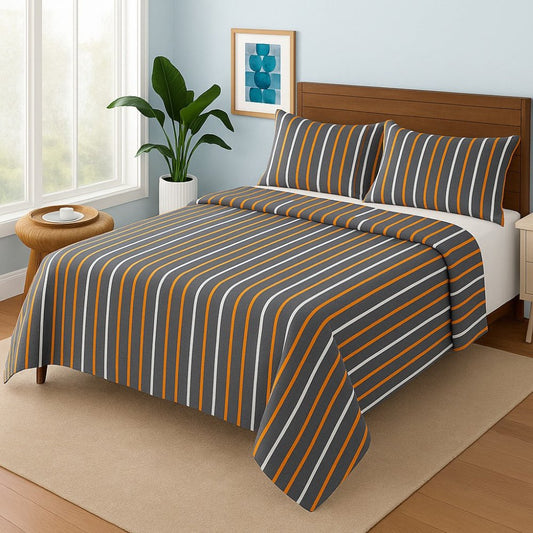 GREY LINES - Bedsheet Set - Zaraish.com