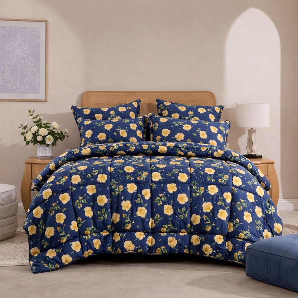 Imperial Bloom - 6pcs Premium Comforter Set - Zaraish.com