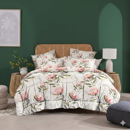 Ivory Botanical - 6pcs Premium Comforter Set - Zaraish.com