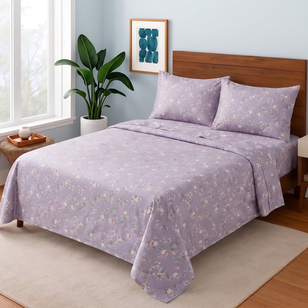 Lavender Mist Field - Bedsheet Set - Zaraish.com