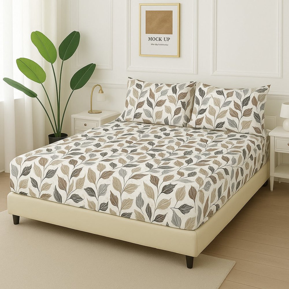 Leaves - Fitted Bedsheet Set - Zaraish.com