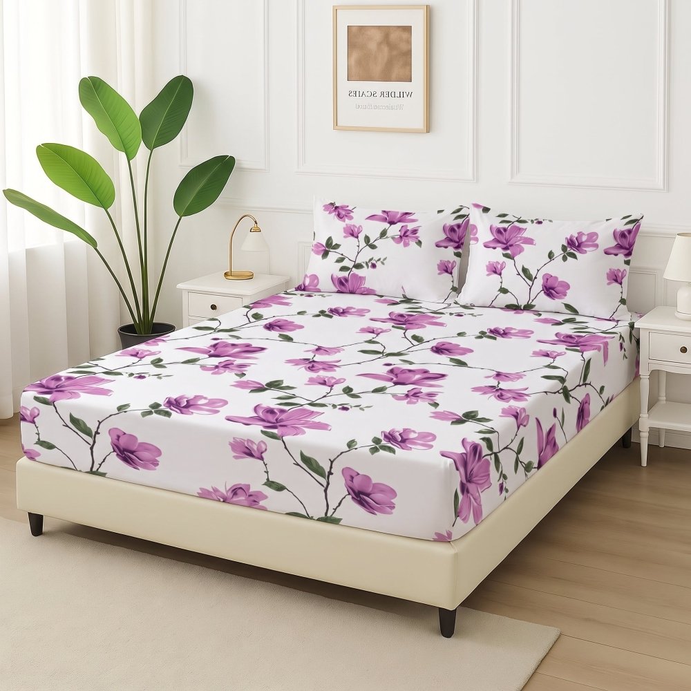 Lilac Branch - Fitted Bedsheet Set - Zaraish.com