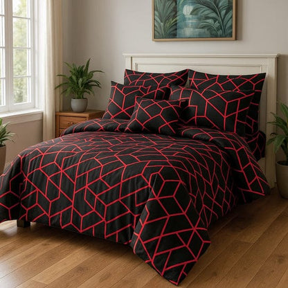 MARO CHECK - 6pcs Duvet Cover Set (Without Filling) - Zaraish.com