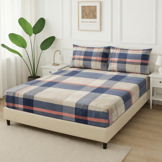 Metro Checks - Fitted Bedsheet Set - Zaraish.com