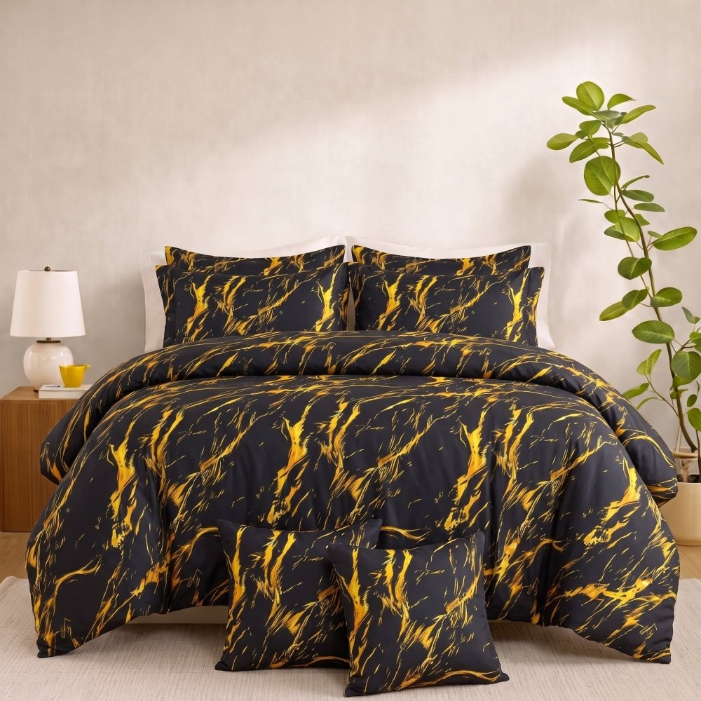 MIDNIGHT VEIN - 8pcs Quilt Cover Set (Without Filling) - Zaraish.com