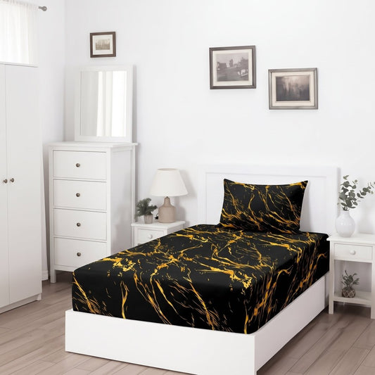 Midnight Vein - SINGLE Fitted Bedsheet Set - Zaraish.com