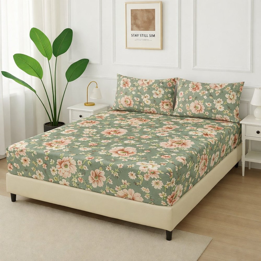 Mint - Fitted Bedsheet Set - Zaraish.com
