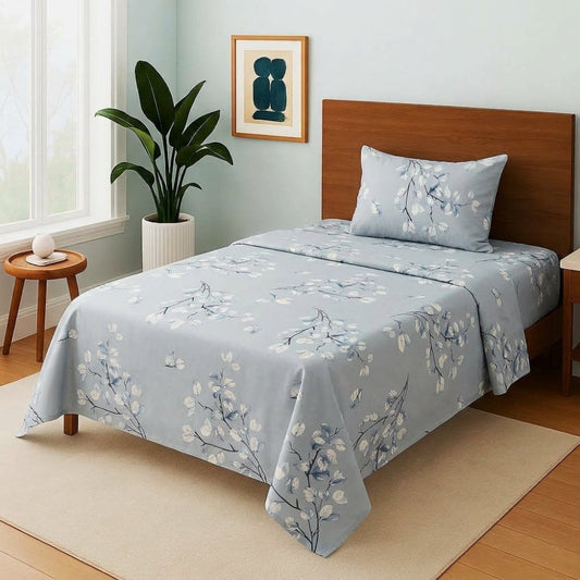 Misty Frost Blossom - Single Bedsheet Set - Zaraish.com