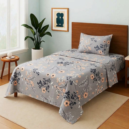 Misty Peach - Single Bedsheet Set - Zaraish.com