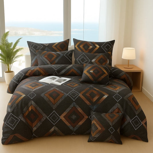Multi Square - 6pcs Quilt Cover Set (Without Filling) - Zaraish.com