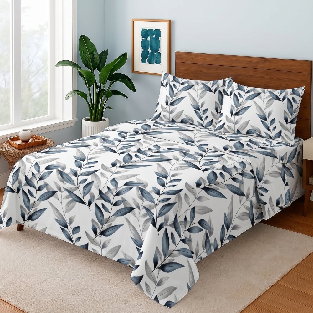 Navy Willow - Bedsheet Set - Zaraish.com