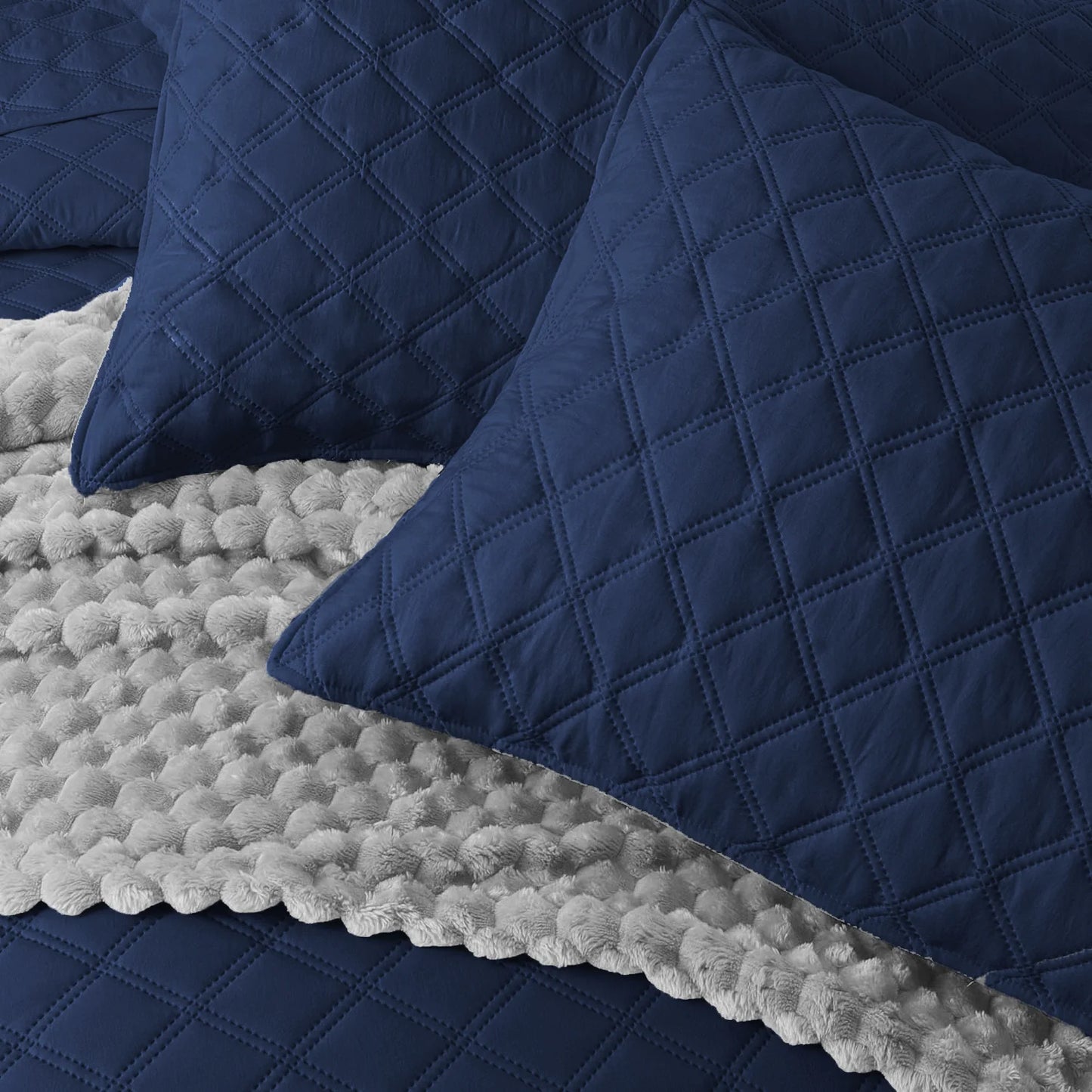 BEDSPREAD Set (Light Filling) - NAVY
