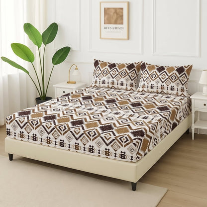 Nomad Mosaic Brown Bedspread - 6 Pcs - Zaraish.com