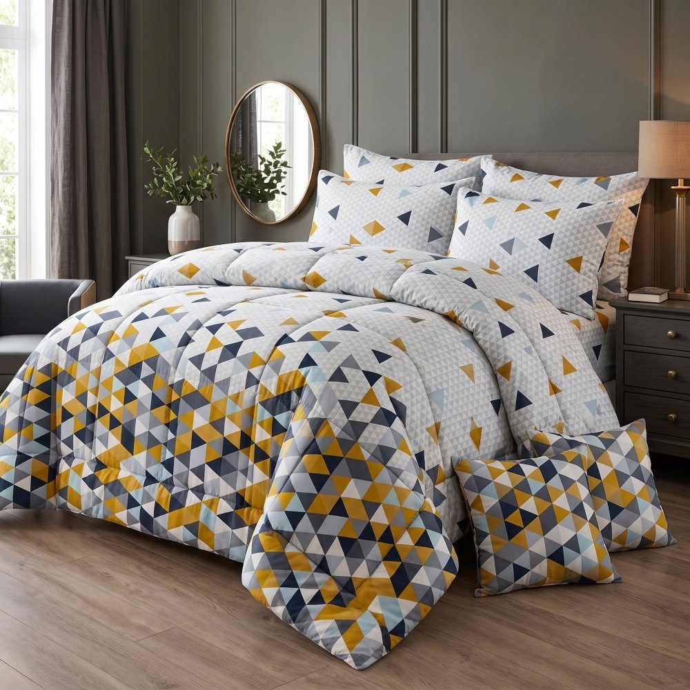 Nordic Geometric Cascade - 8 pcs WINTER RAZAI Set (HEAVY FILLING) - Zaraish.com