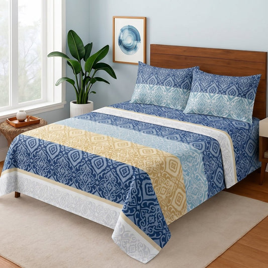 Oceania Damask - Bedsheet Set - Zaraish.com