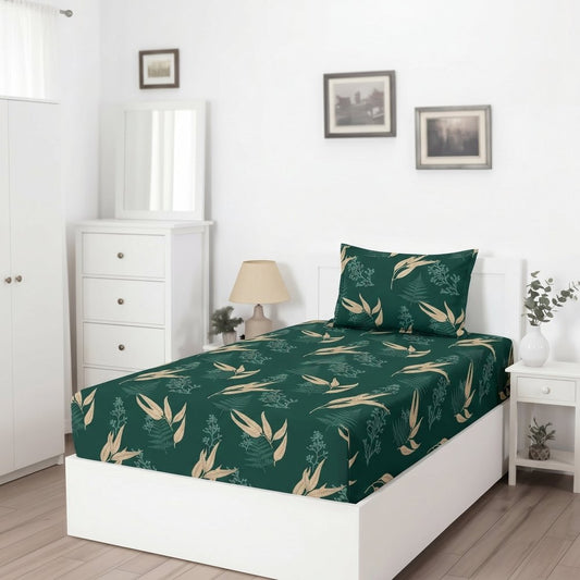 Olive Grove - SINGLE Fitted Bedsheet Set - Zaraish.com