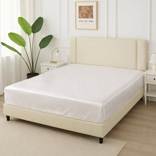 Pearl White-Silk Only Fitted Sheet - Zaraish.com