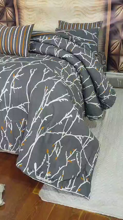 Source View- Premium Pure Cotton 6 & 8pcs Comforter Set