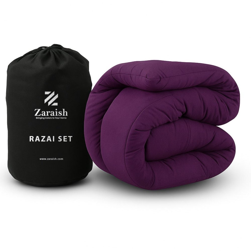 Purple Plain - WINTER RAZAI Set (HEAVY FILLING) - Zaraish.com