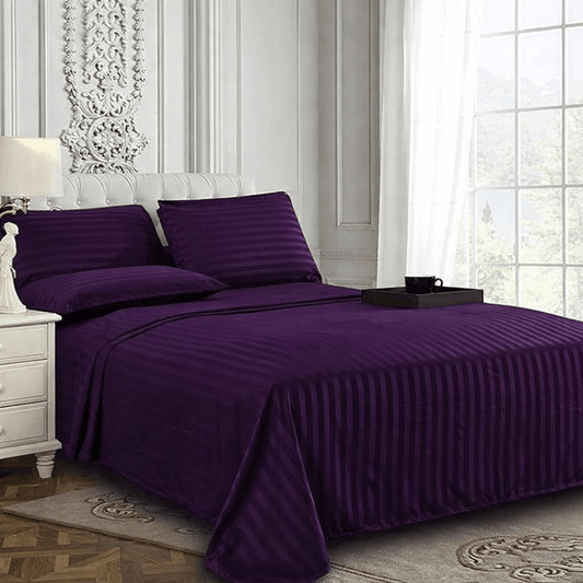 PURPLE STRIPE - Bedsheet Set - Zaraish.com
