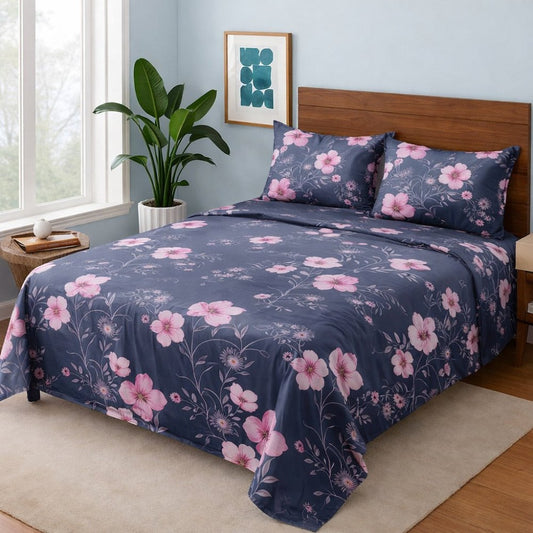 Purple Tulip - Bedsheet Set - Zaraish.com