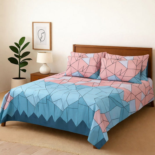 Pyramid - Bedsheet With 4 Pillow Covers - Zaraish.com