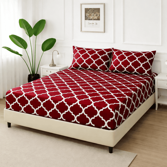 Red Check - Fitted Bedsheet Set - Zaraish.com