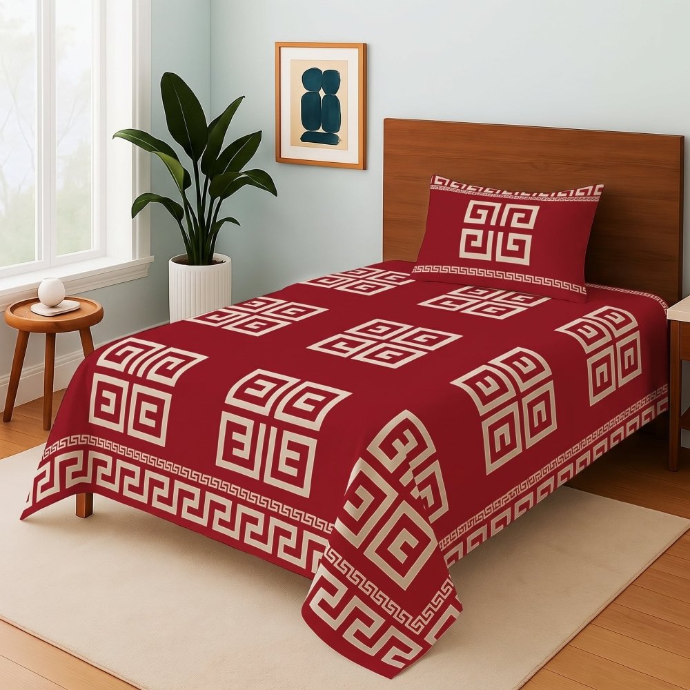 Red Gucci - Single Bedsheet Set - Zaraish.com