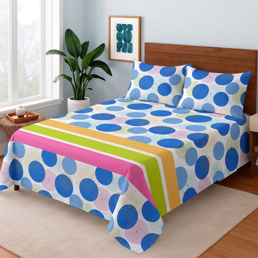 Retro Pop Circles - Bedsheet Set - Zaraish.com