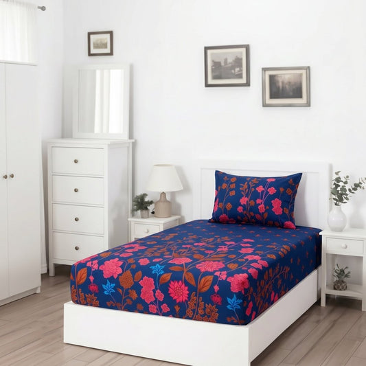 Royal Peony - SINGLE Fitted Bedsheet Set - Zaraish.com