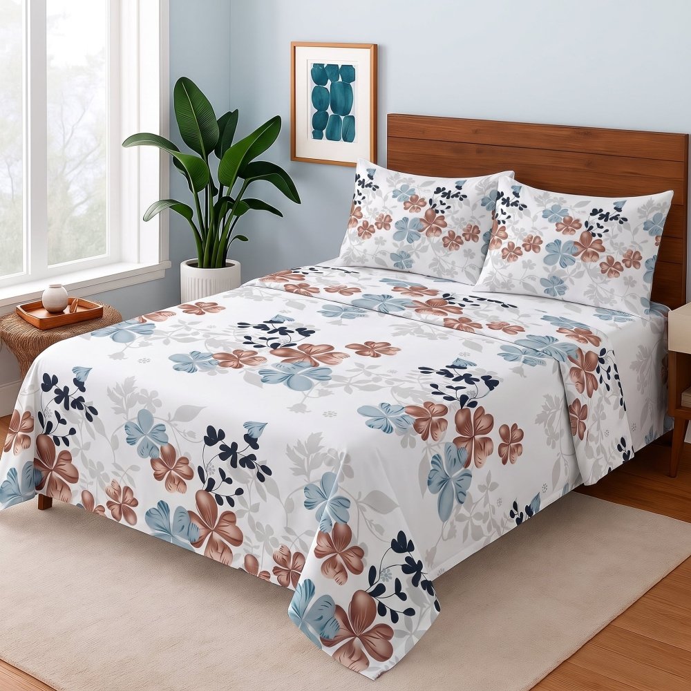 Rust Sky Garden - Bedsheet Set - Zaraish.com