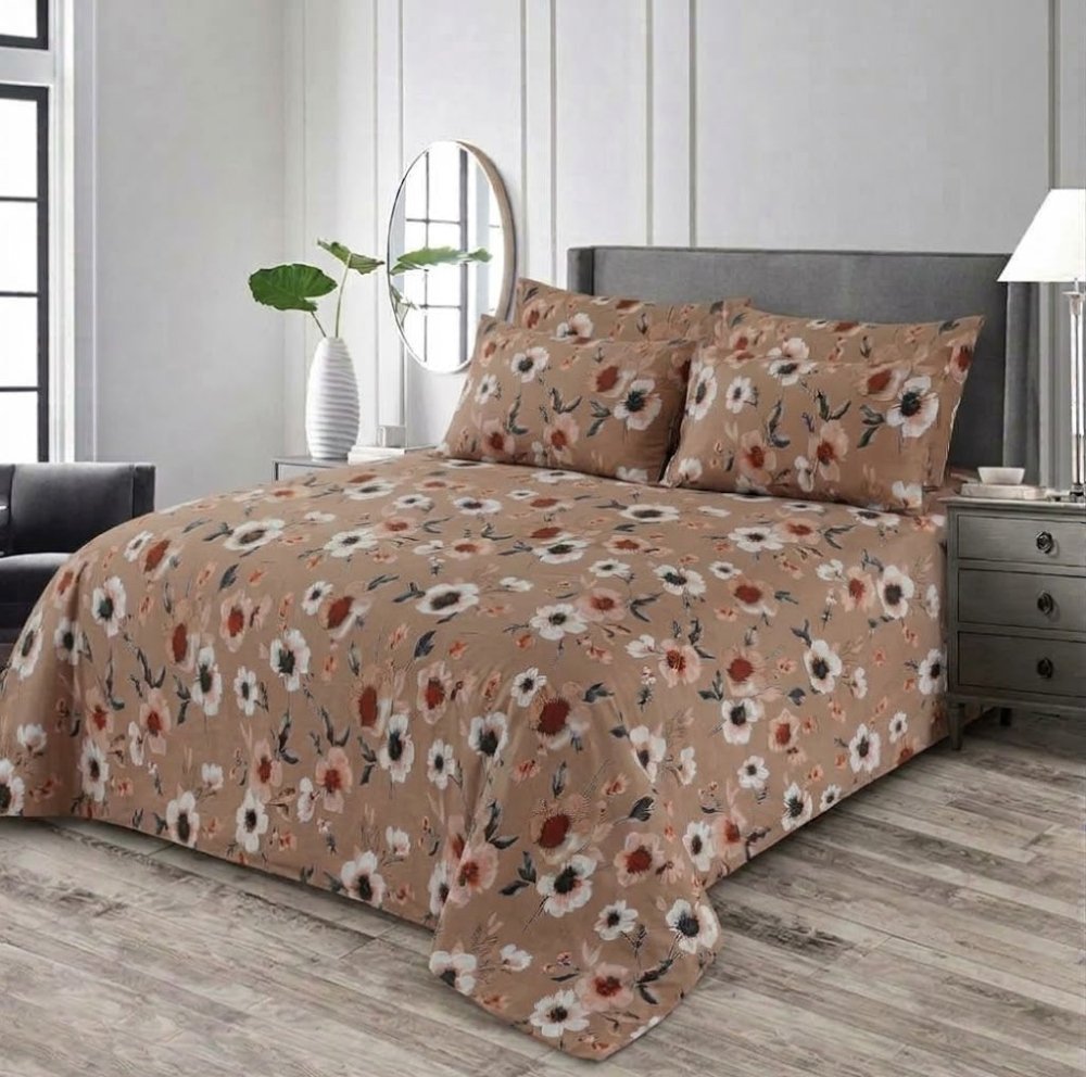 SKIN FLOWER - Bedsheet With 4 Pillow Covers - Zaraish.com